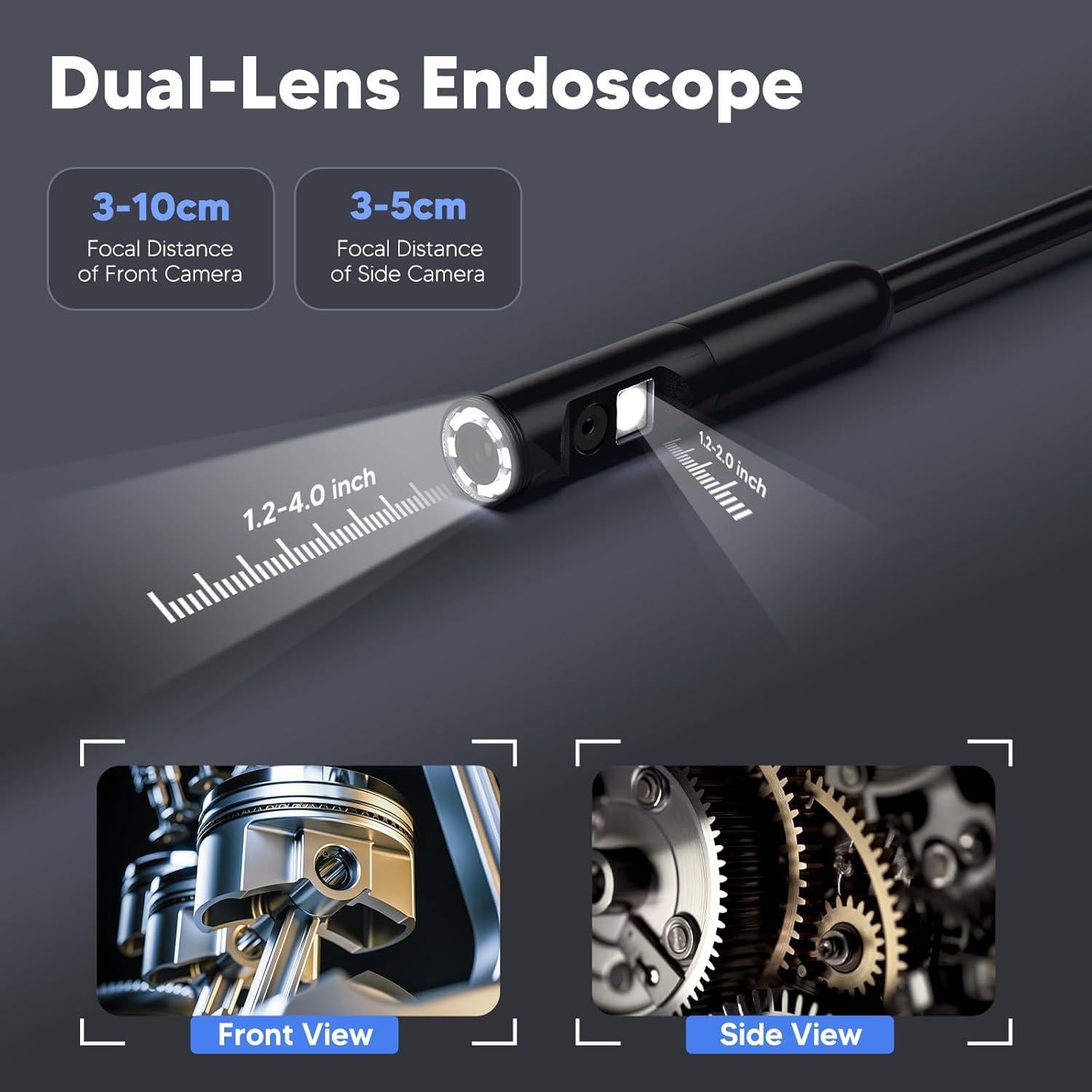 Endoscopio Borescope BlueFire 3.5m IP67 con 9 LED Ajustables
