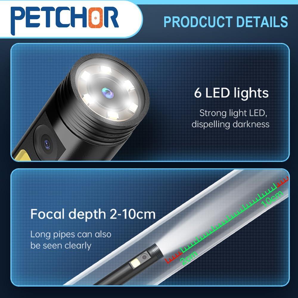 Cámara Endoscopio Doble Lente PETCHOR 1920P IP67 7.9mm