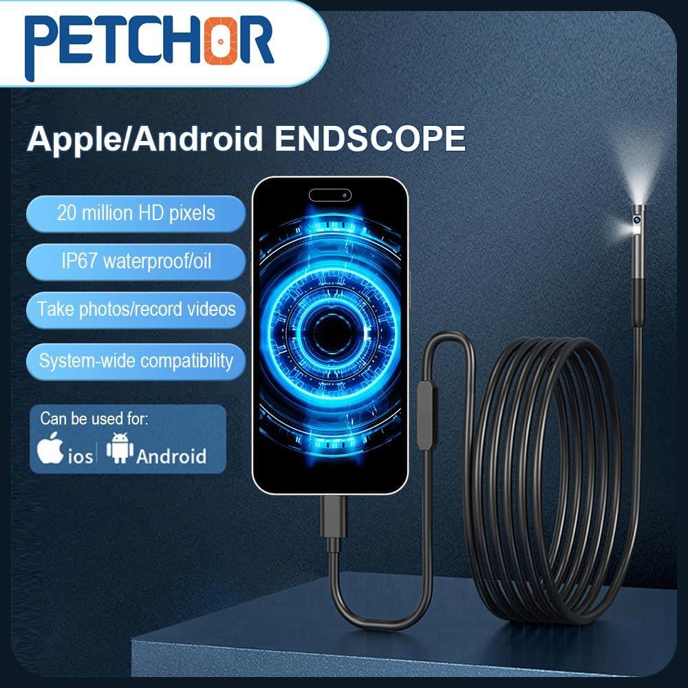 Cámara Endoscopio Doble Lente PETCHOR 1920P IP67 7.9mm