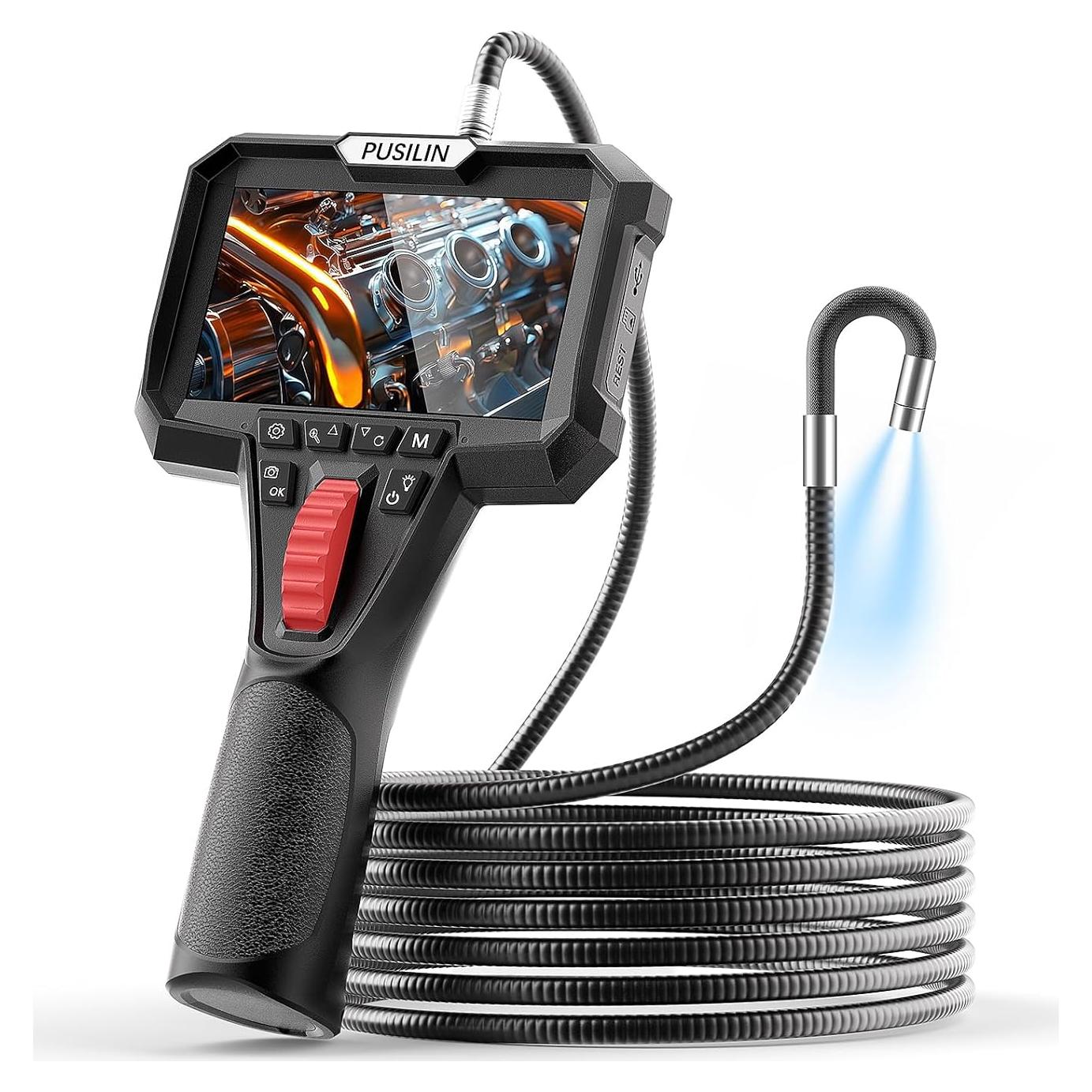 Cámara de Borescopio Articulada PUSILIN 3.9mm 1m con Luz