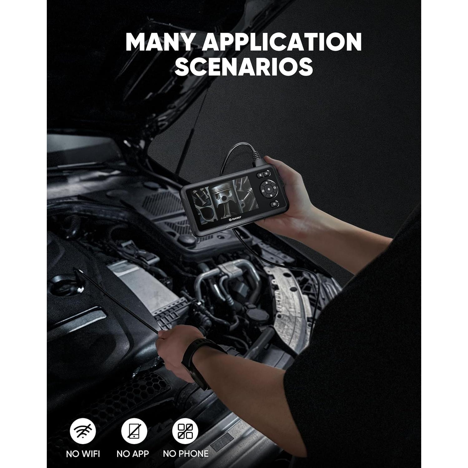 Cámara Endoscópica Industrial T TAKMLY 1080P 4.3" LCD IP67