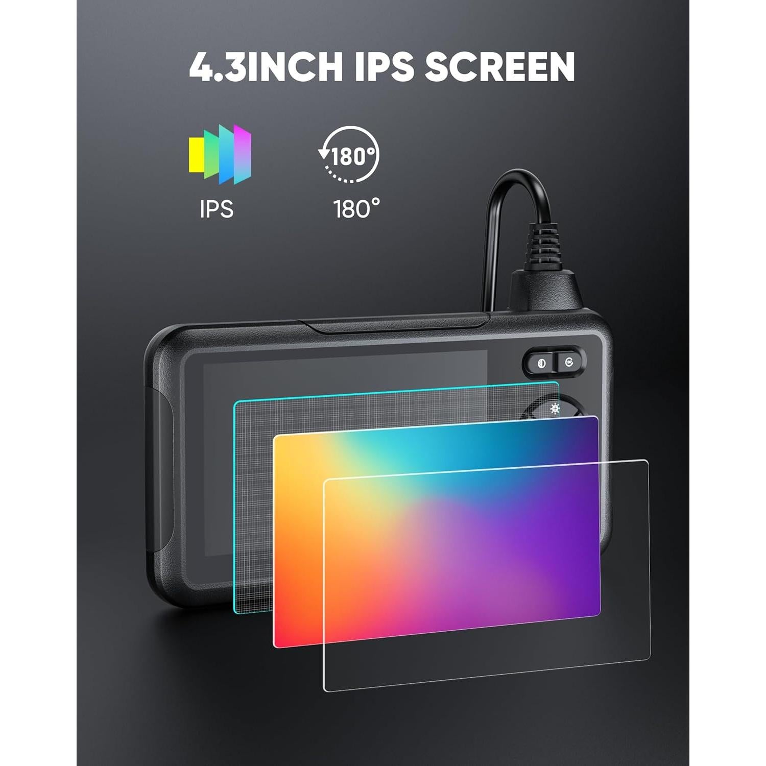 Cámara Endoscópica Industrial T TAKMLY 1080P 4.3" LCD IP67