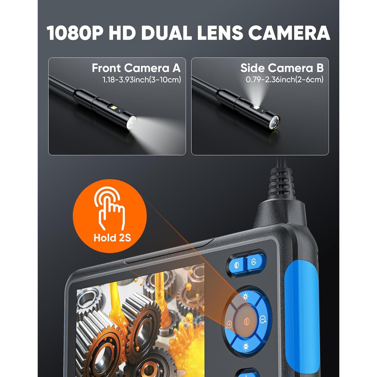 Cámara Endoscópica Industrial T TAKMLY 1080P 4.3" LCD IP67