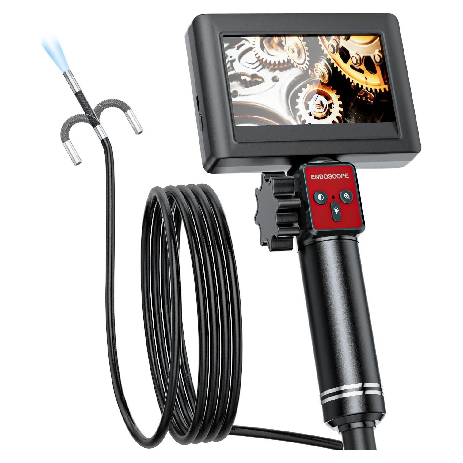 Cámara Borescopio Articulada TGJOR 4.3" HD 1080P con Luz