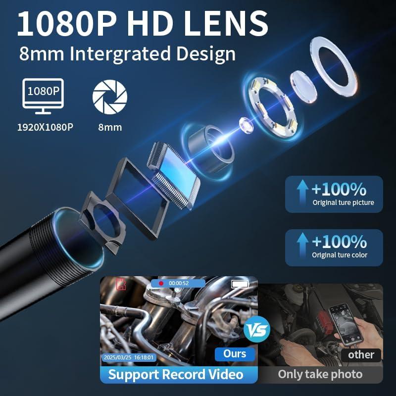 Cámara de Borescopio GOTMEET 1080P HD IP67 1.0 m