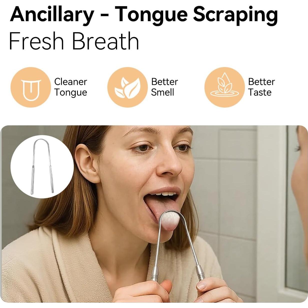 Cepillo de Dientes Eléctrico JTF Negro con 6 Cabezas y 5 Modos