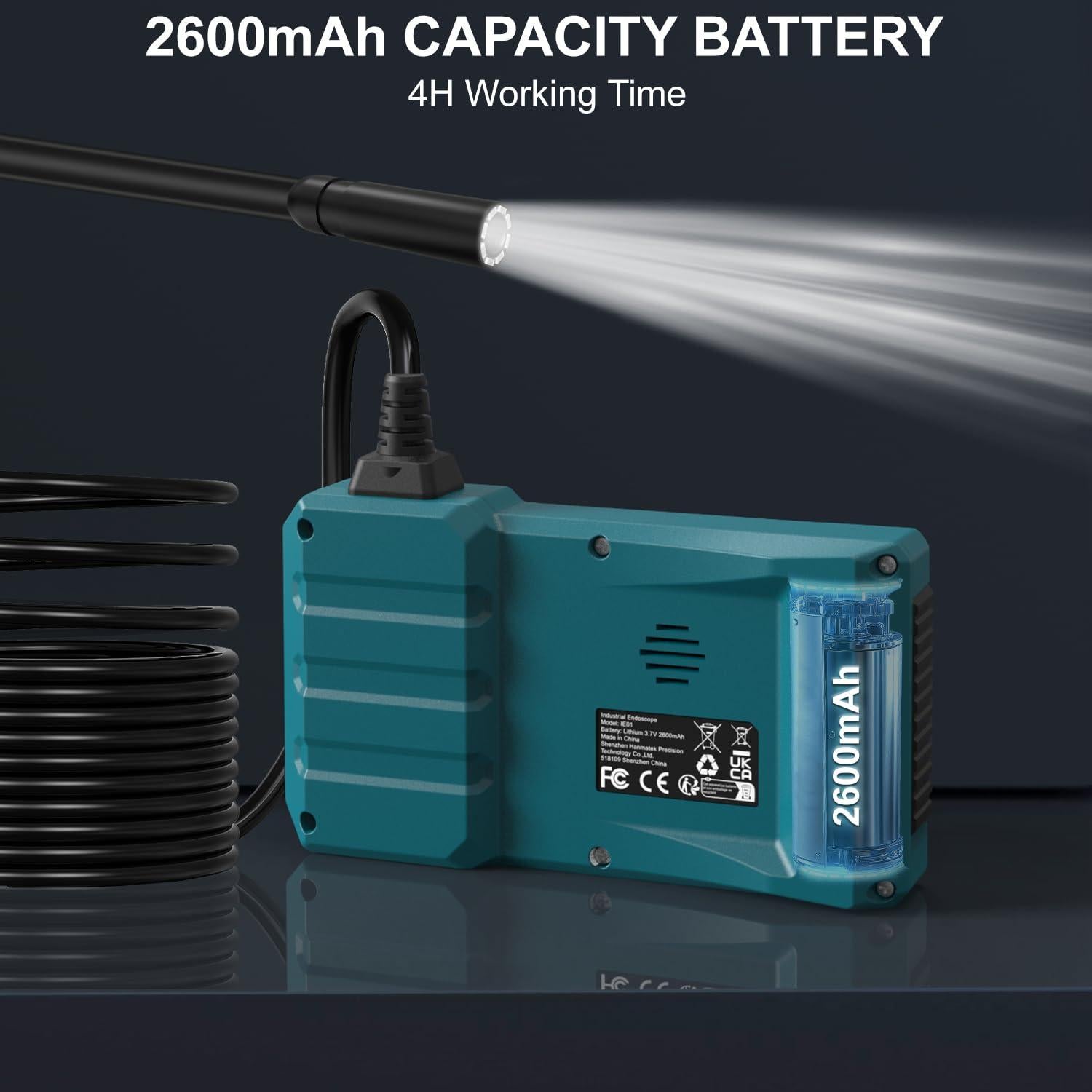 Endoscopio Industrial HANMATEK IE01 4.3" Pantalla TFT 5m IP67