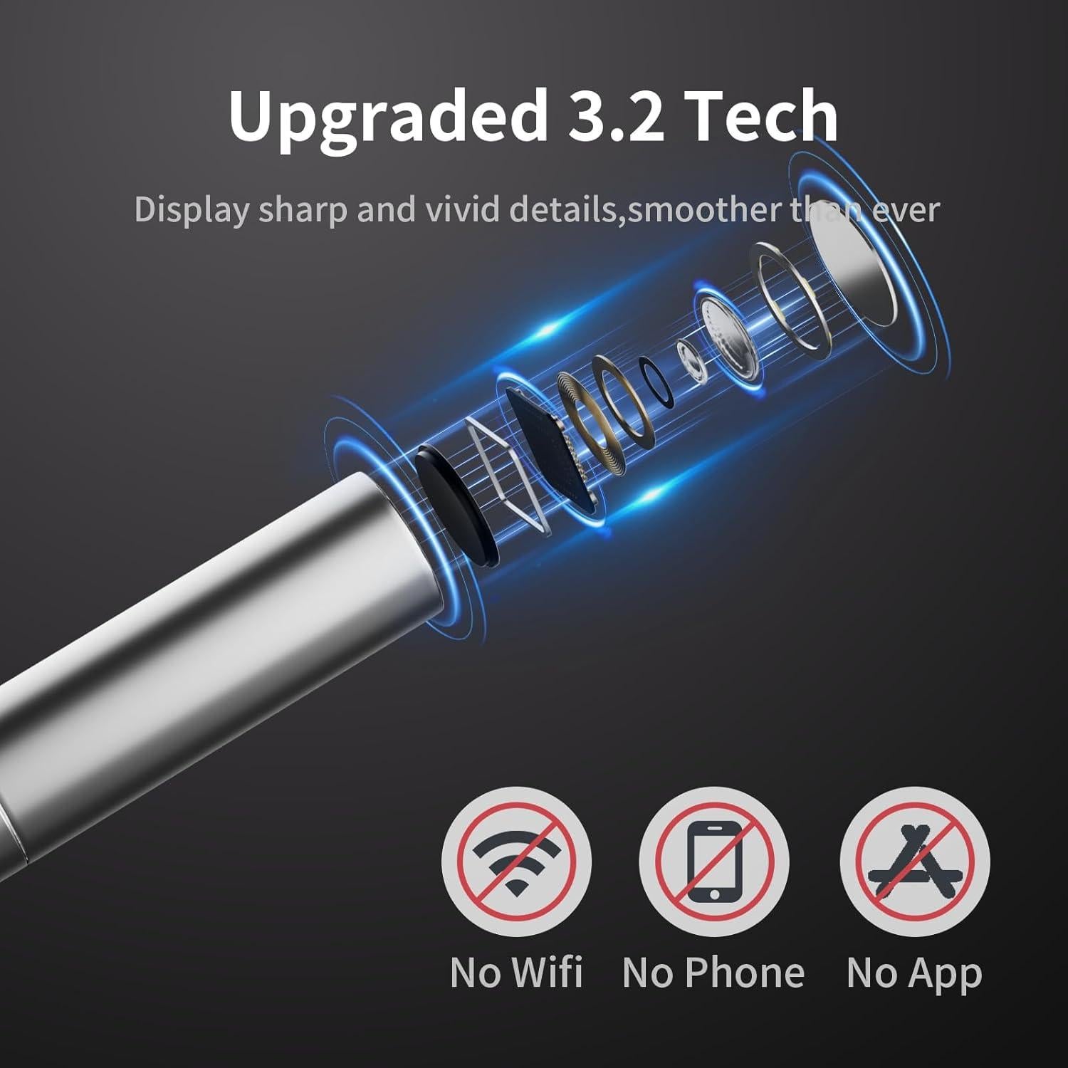 Cámara Endoscópica NIDAGE 1920P HD 3.9mm con Pantalla 4.3"