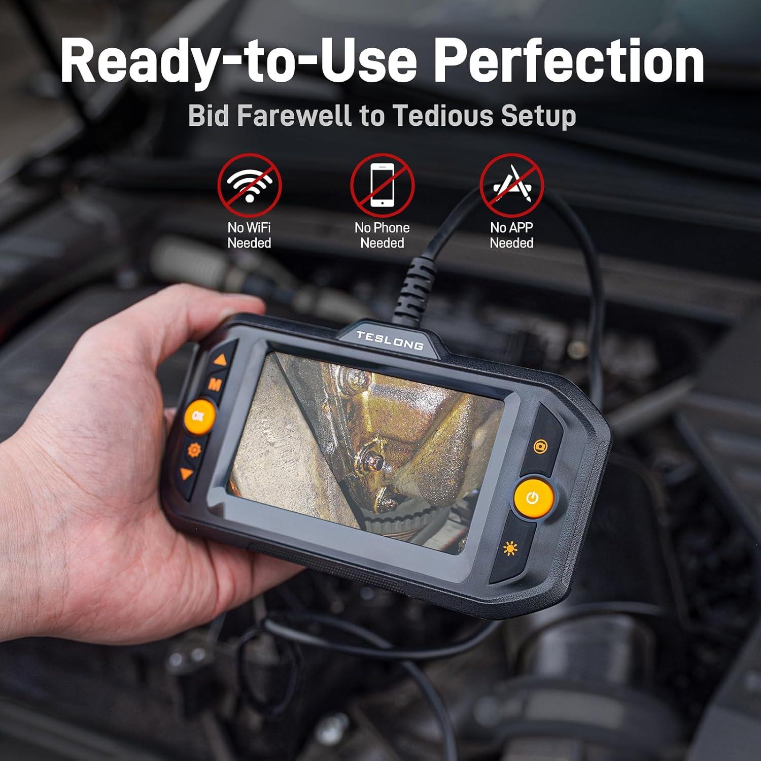 Endoscopio Doble Lente Teslong 5.03m con Luz LED y Cámara