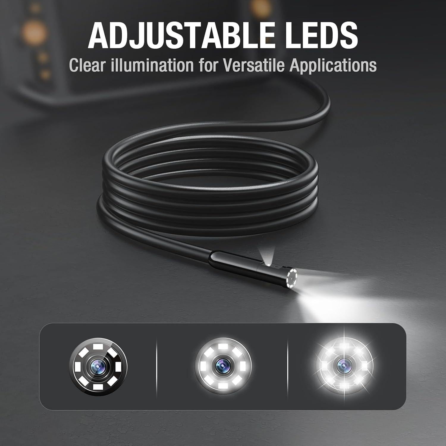 Endoscopio Doble Lente Teslong 5.03m con Luz LED y Cámara