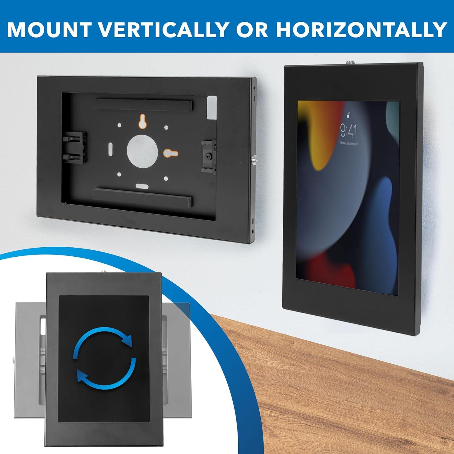 Soporte de Pared Antirrobo Mount-It! para iPad 10.9" Negro