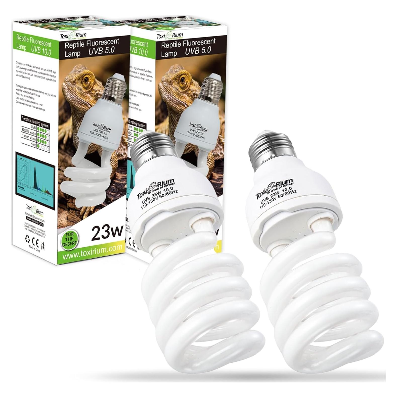 Lámparas UVB 5.0 ToxiRium 13W para Reptiles - 2 Pack