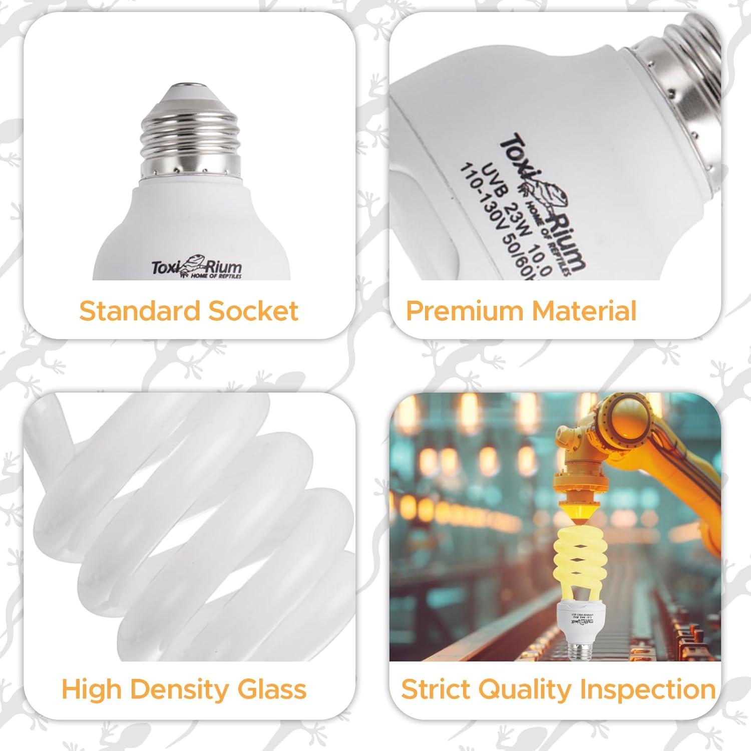 Lámparas UVB 5.0 ToxiRium 13W para Reptiles - 2 Pack