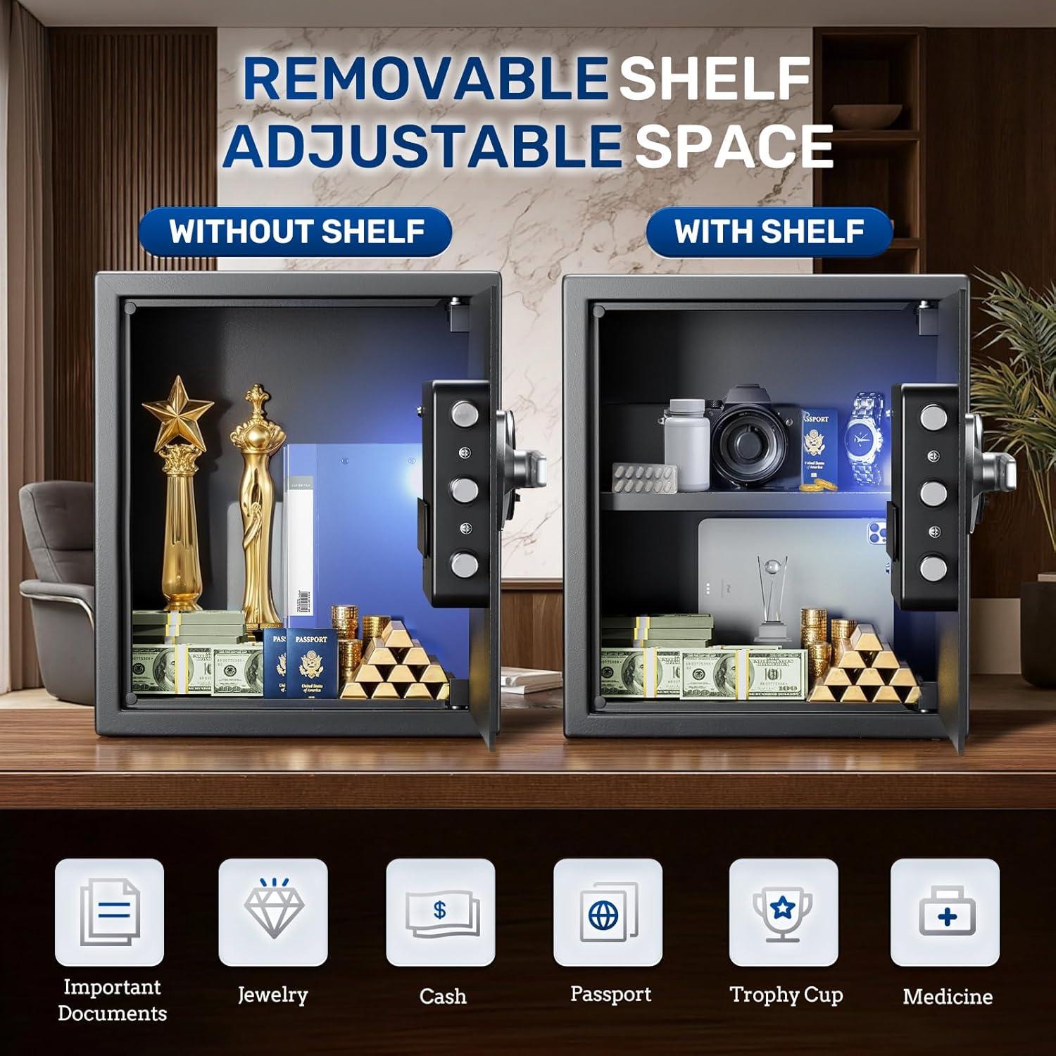 Caja Fuerte Biométrica BlackSmith 1.8 Pies Cúbicos con Alarma