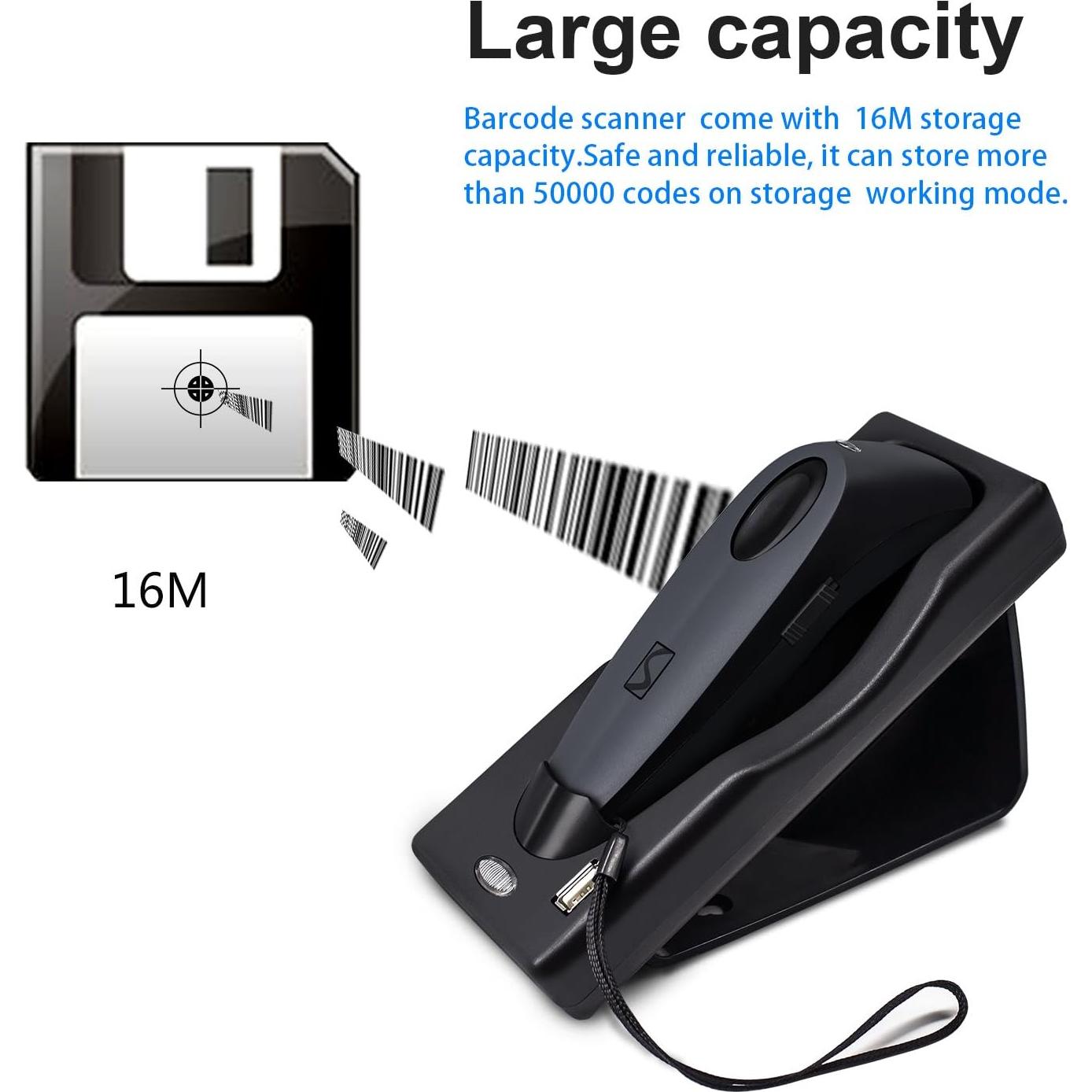 Escáner de Código de Barras Bluetooth 2D Ganao NA-R40-2D