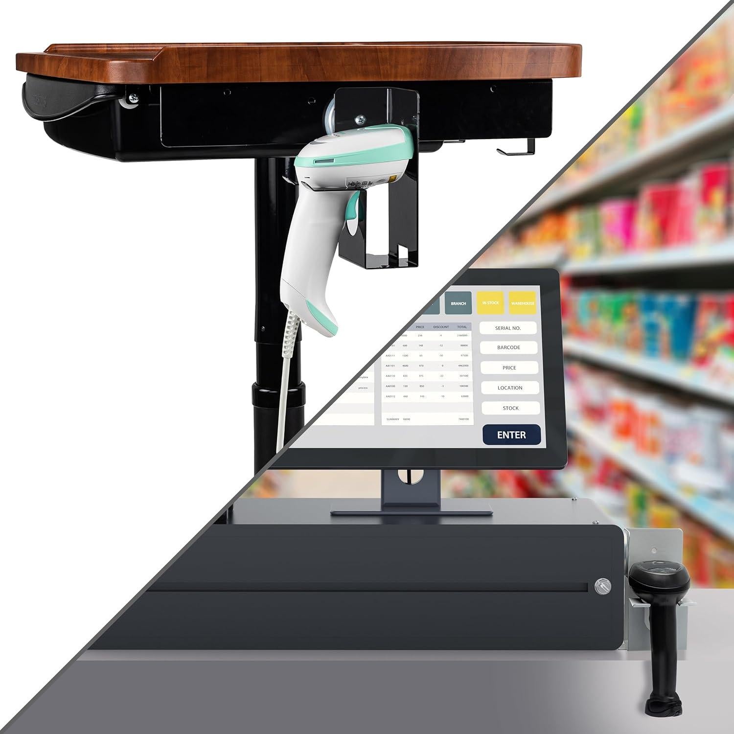 Soporte Magnético para Escáner de Código de Barras Carstens, Acero Negro