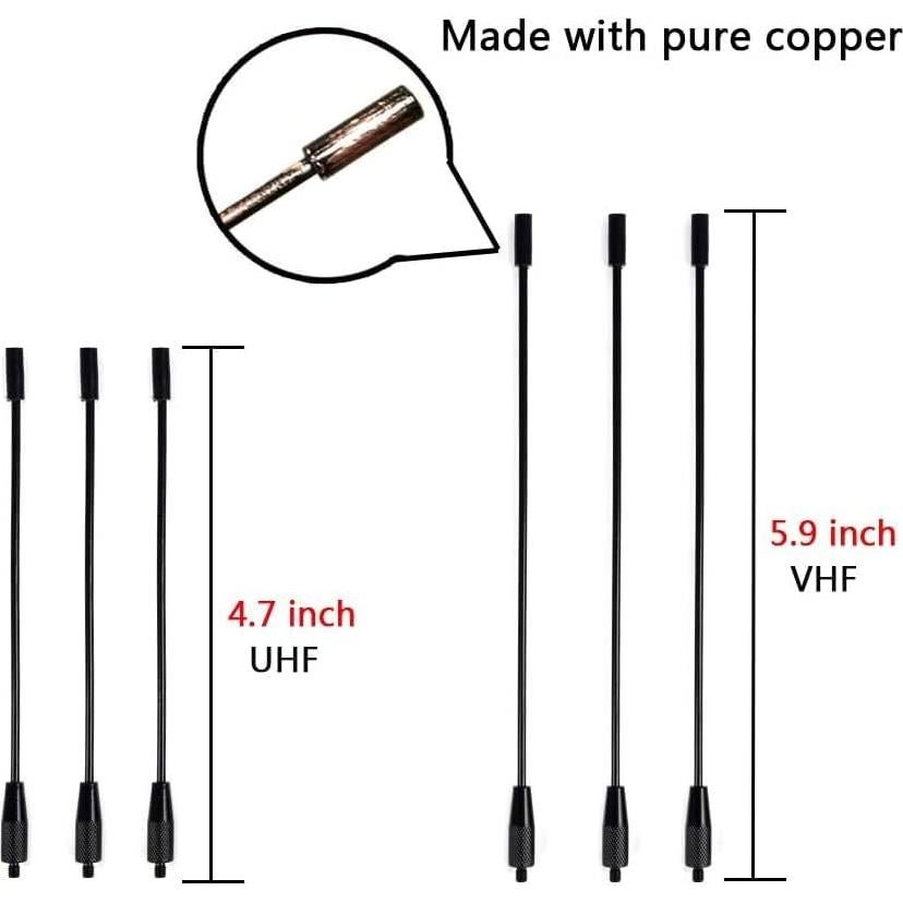 Antena VHF de Fibra de Vidrio 43.18 cm Quanzhou 136-174 MHz