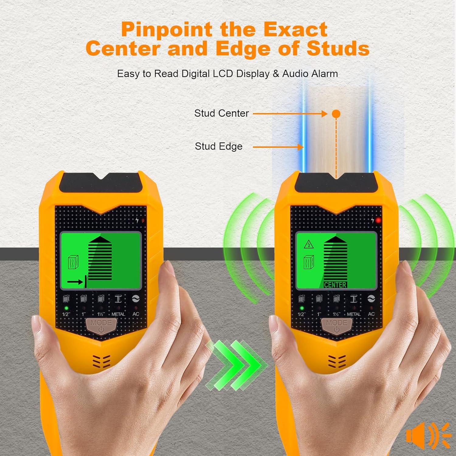 Buscador de Vigas de Pared KUUAUX 5 en 1 con Pantalla LCD