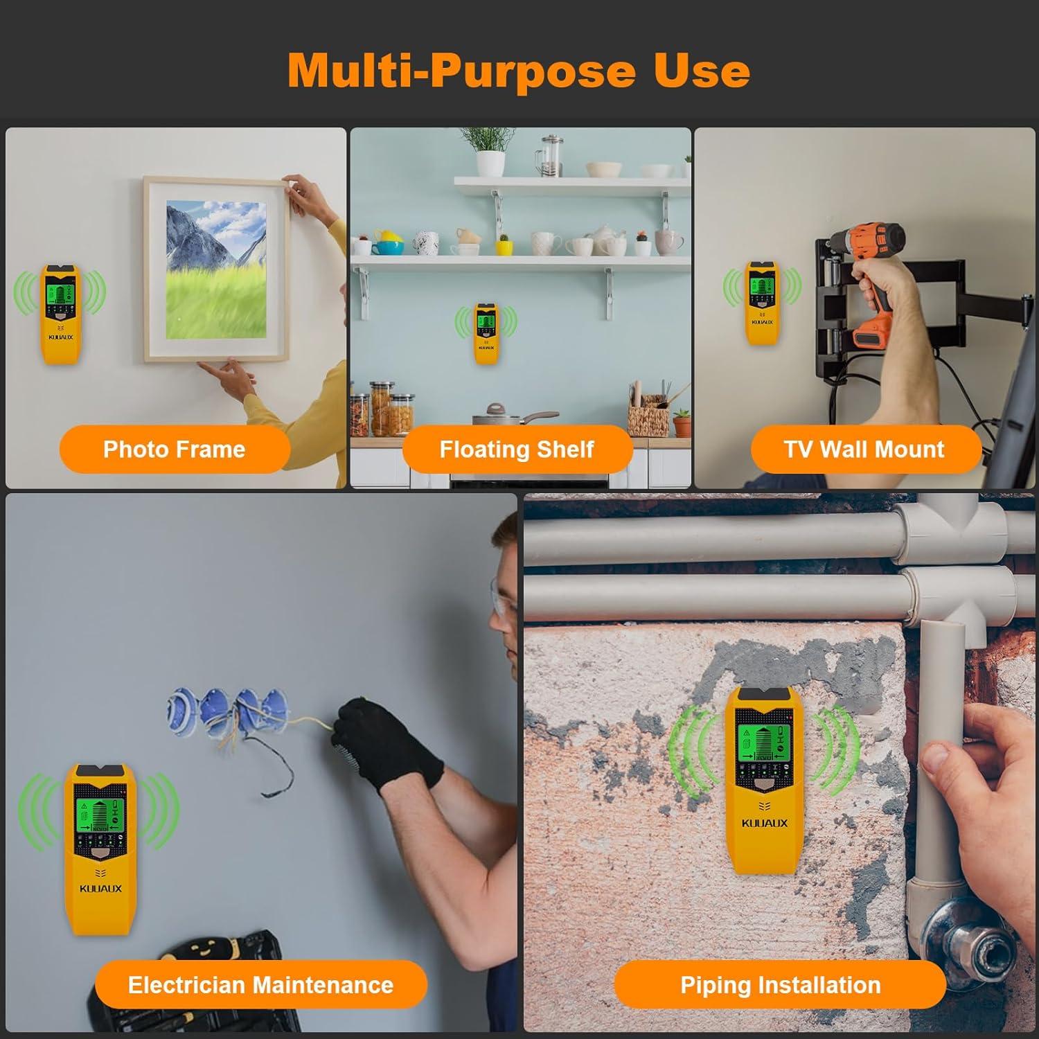 Buscador de Vigas de Pared KUUAUX 5 en 1 con Pantalla LCD