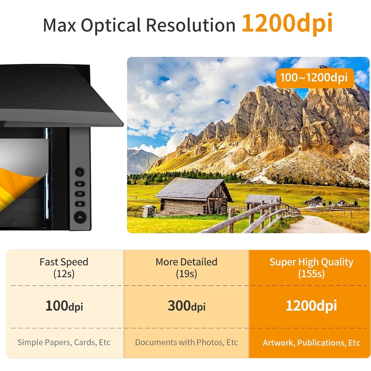 Escáner de Cama Plana A3 VIISAN 3120 1200 DPI Automático