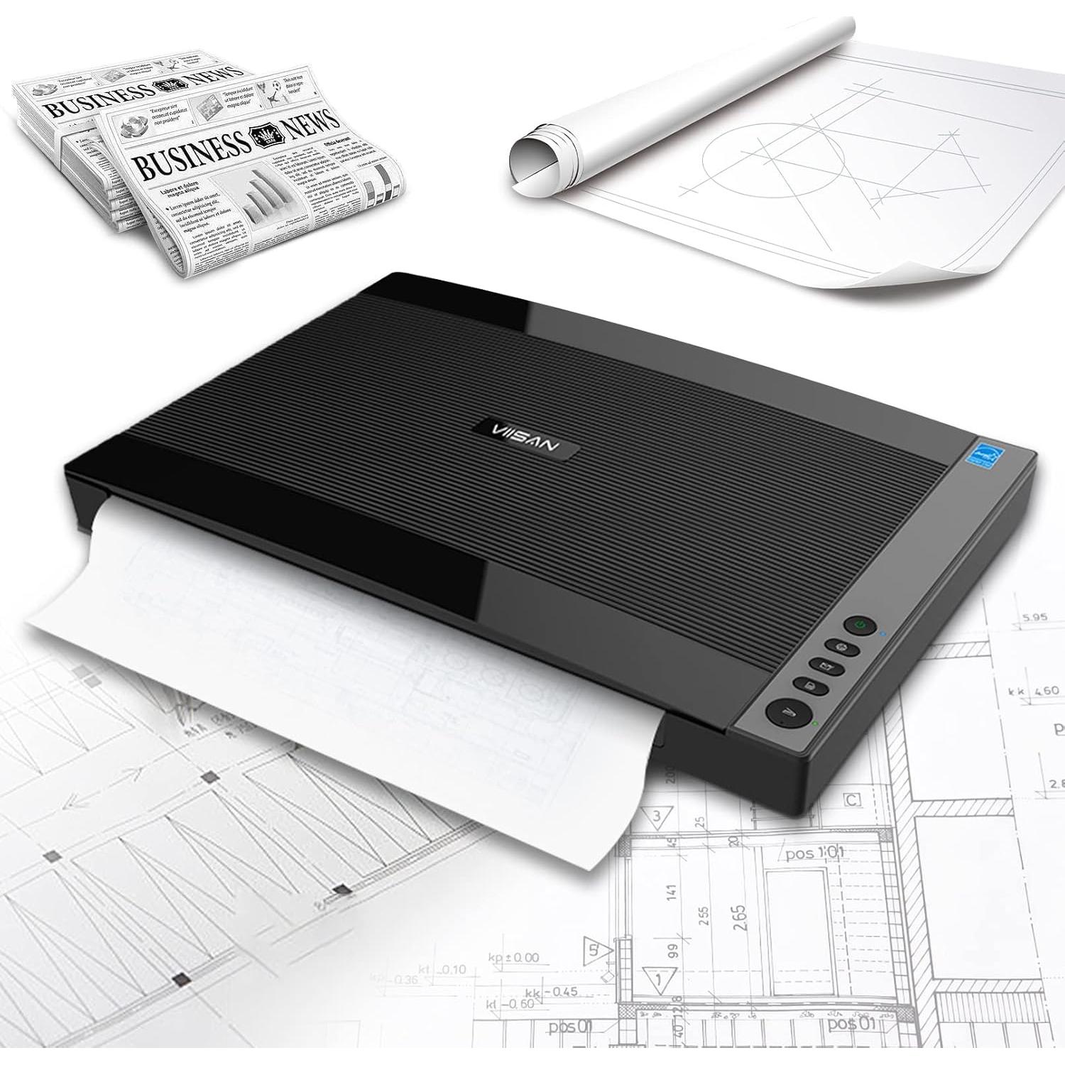 Escáner de Cama Plana A3 VIISAN 3120 1200 DPI Automático