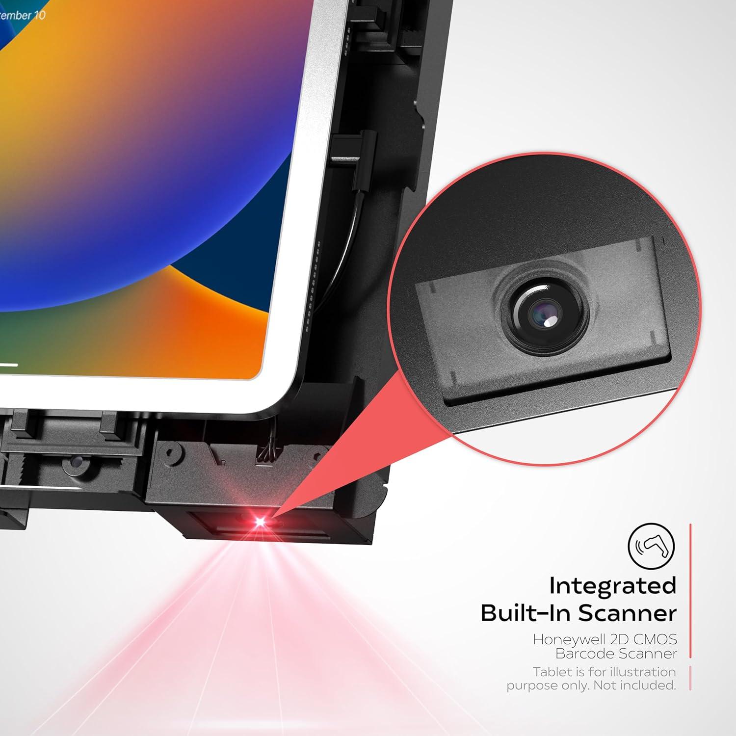 Soporte de Pared Antirrobo para iPad con Escáner Honeywell