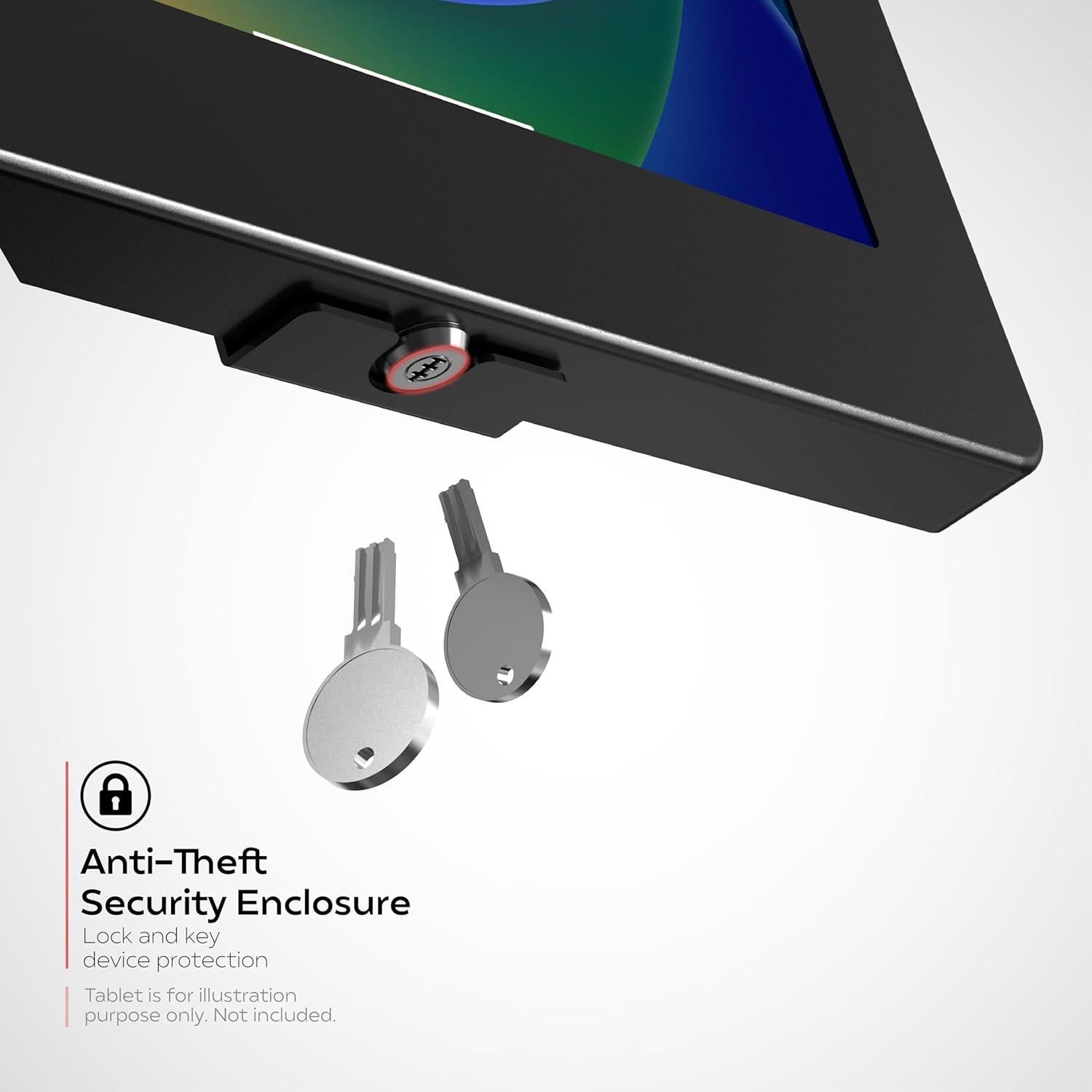 Soporte de Pared Antirrobo para iPad con Escáner Honeywell