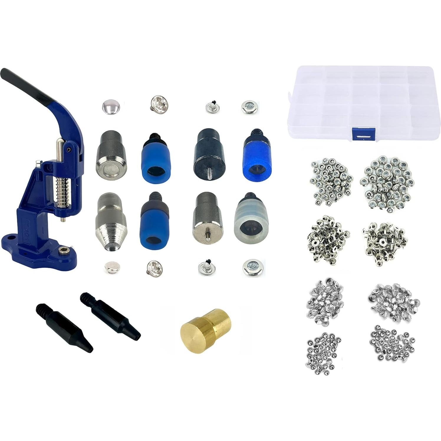 Kit de Prensa Manual HOBBY TRENDY con Remaches de Cristal 7mm