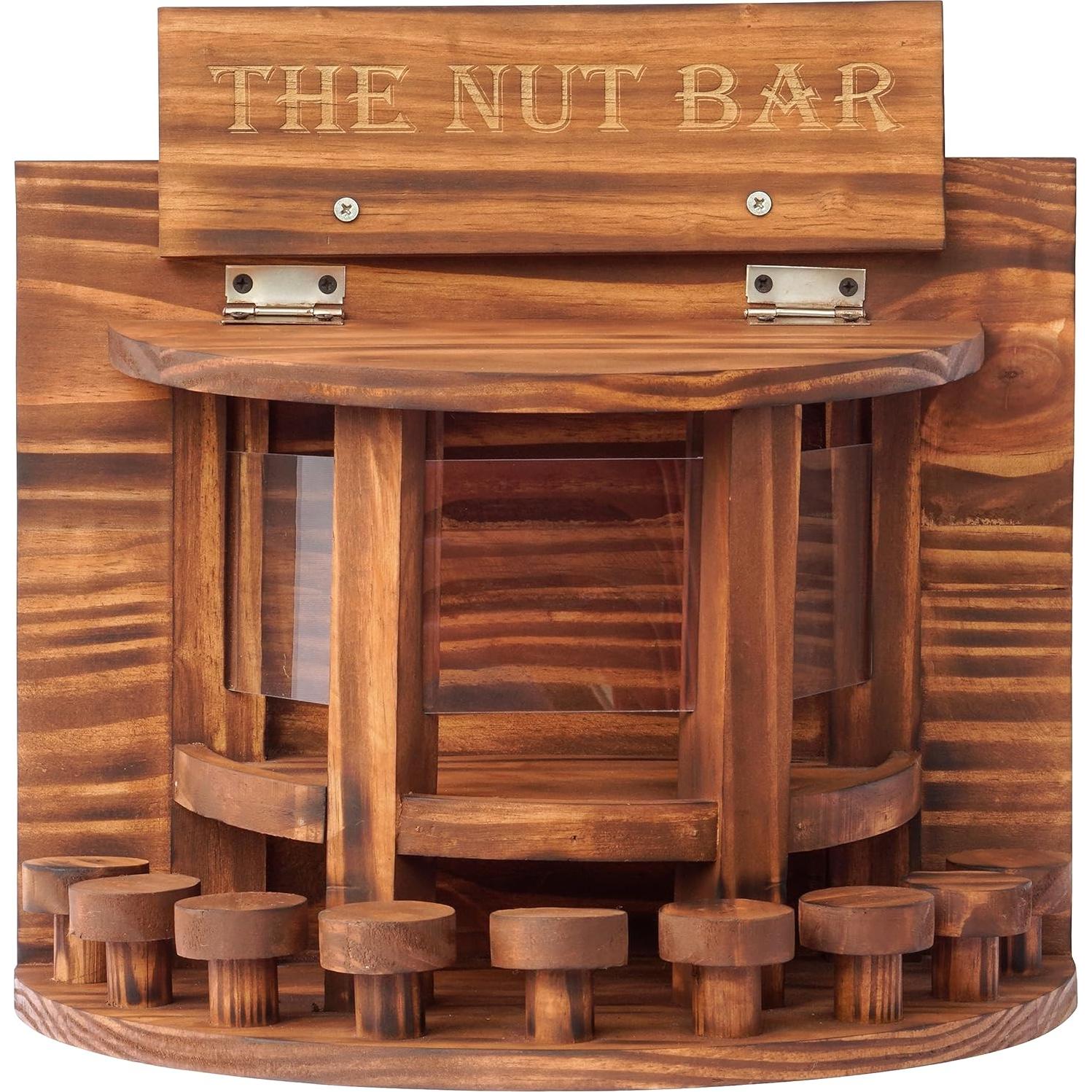 Alimentador de Ardillas MIXUMON de Madera 33.8x32cm