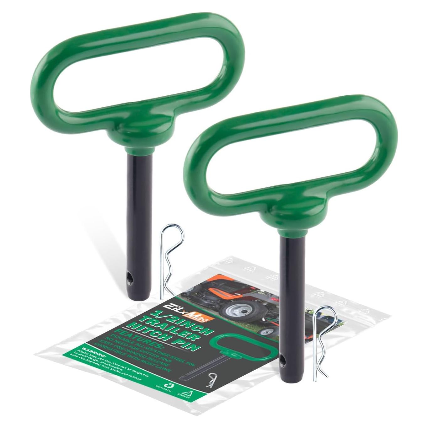 Pasador de Enganche EilxMag 1/2" x 3" Verde 2-Pack