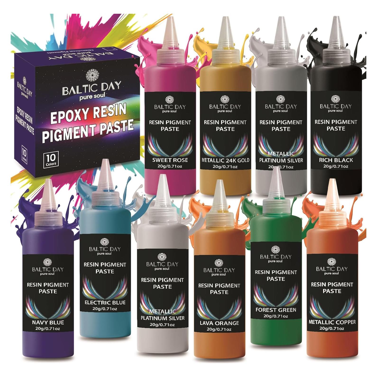 DÍA BÁLTICO - Set de 10 Pastas de Pigmento para Resina Epóxica 20g
