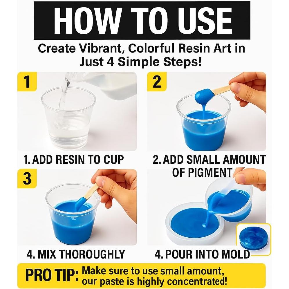 DÍA BÁLTICO - Set de 10 Pastas de Pigmento para Resina Epóxica 20g