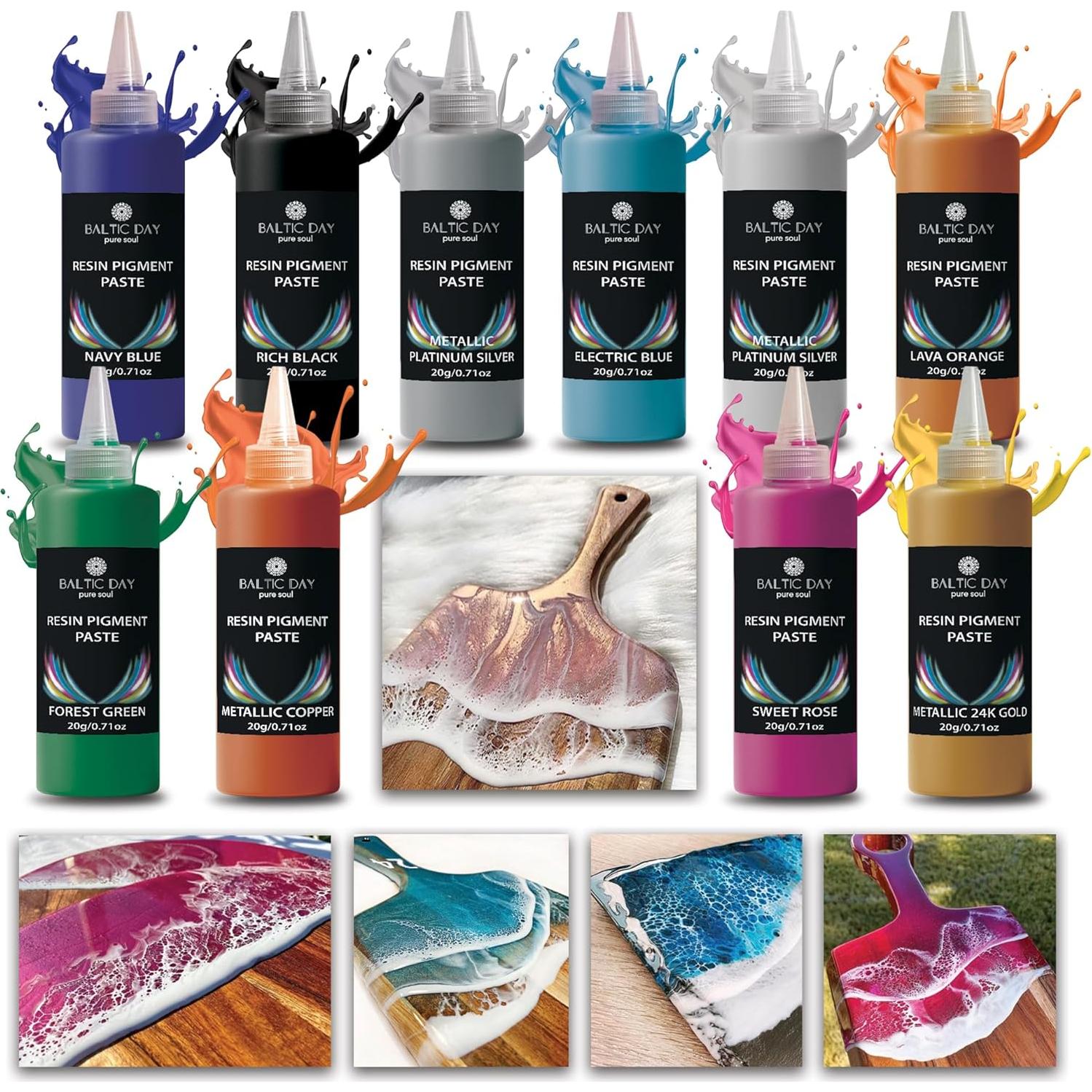 DÍA BÁLTICO - Set de 10 Pastas de Pigmento para Resina Epóxica 20g