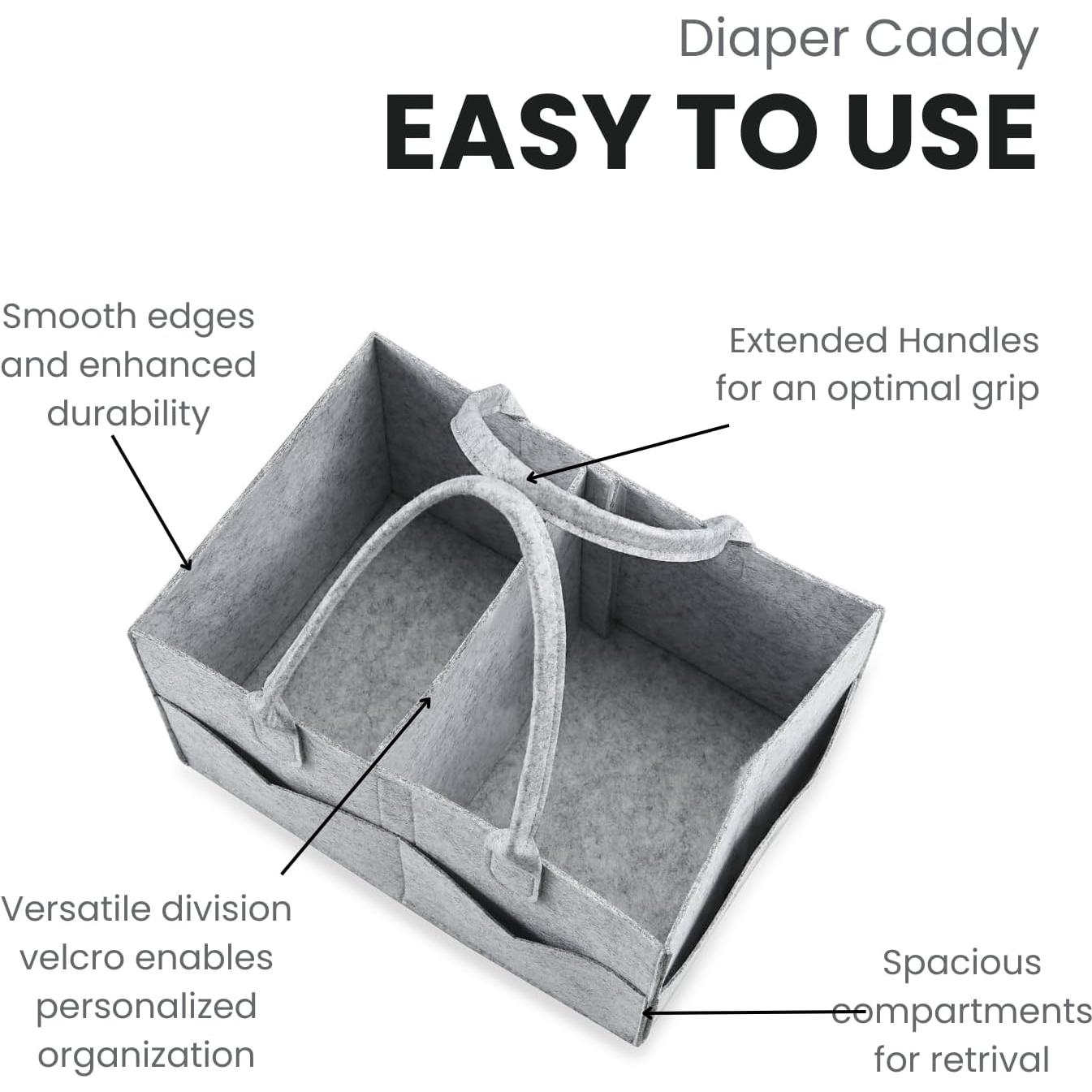 Organizador de Pañales PandaEar 2 Pack Portátil Gris/Marrón