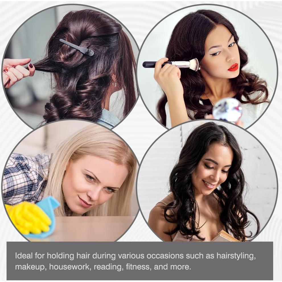 40 Clips de Estilo para el Cabello Dizila 9cm Metal Negro