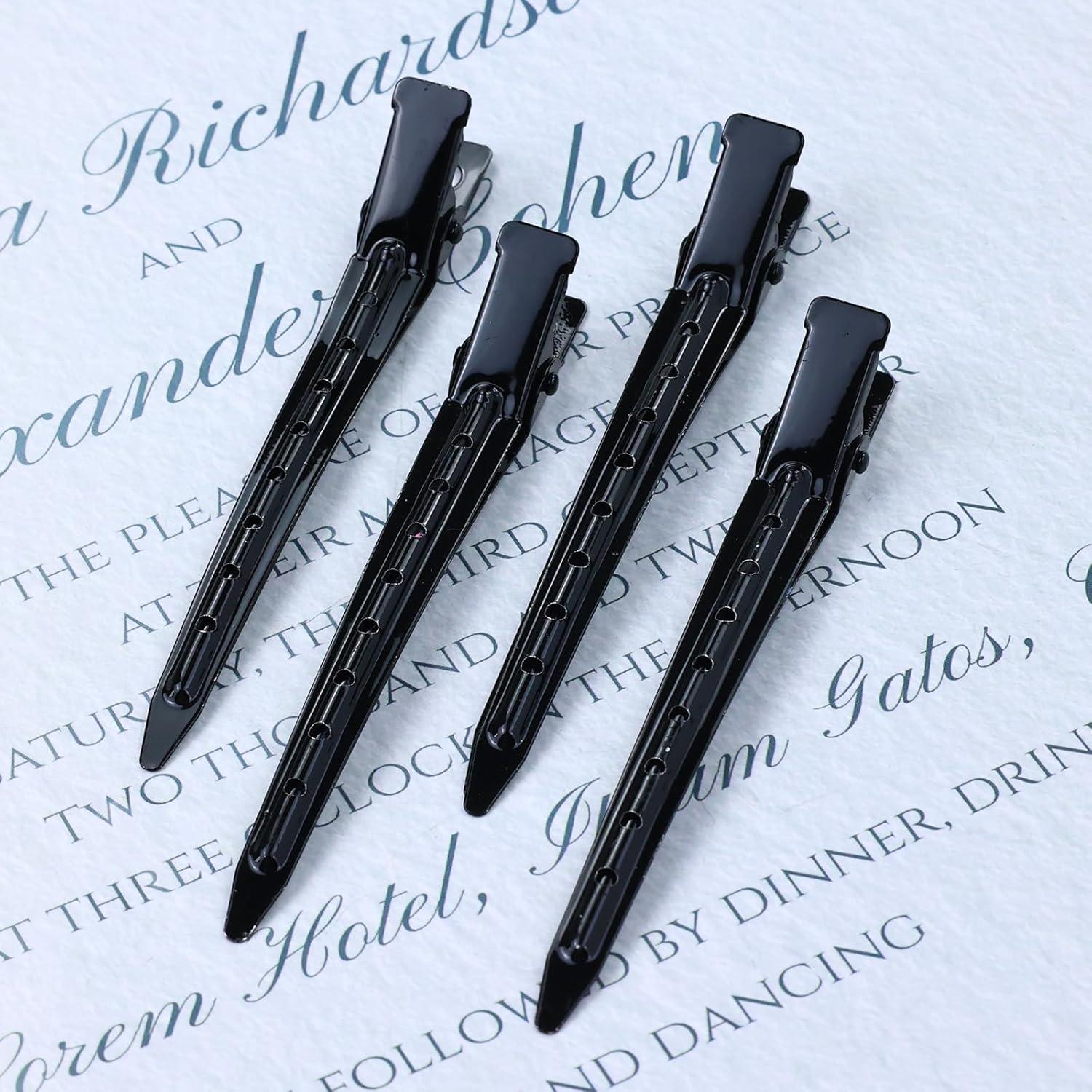 40 Clips de Estilo para el Cabello Dizila 9cm Metal Negro