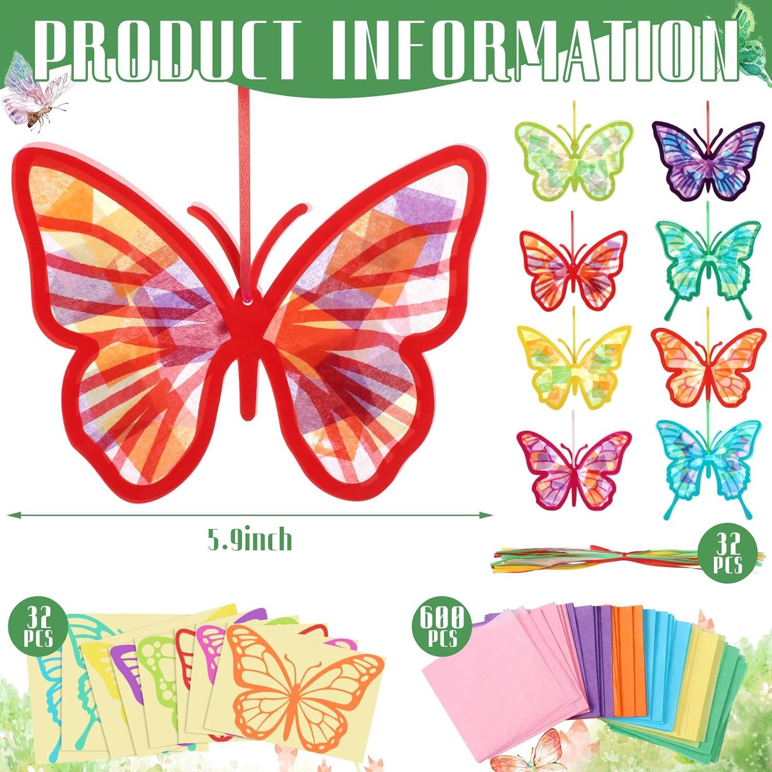 Set de Manualidades Eersida 32 Pcs Mariposas DIY 5x5cm