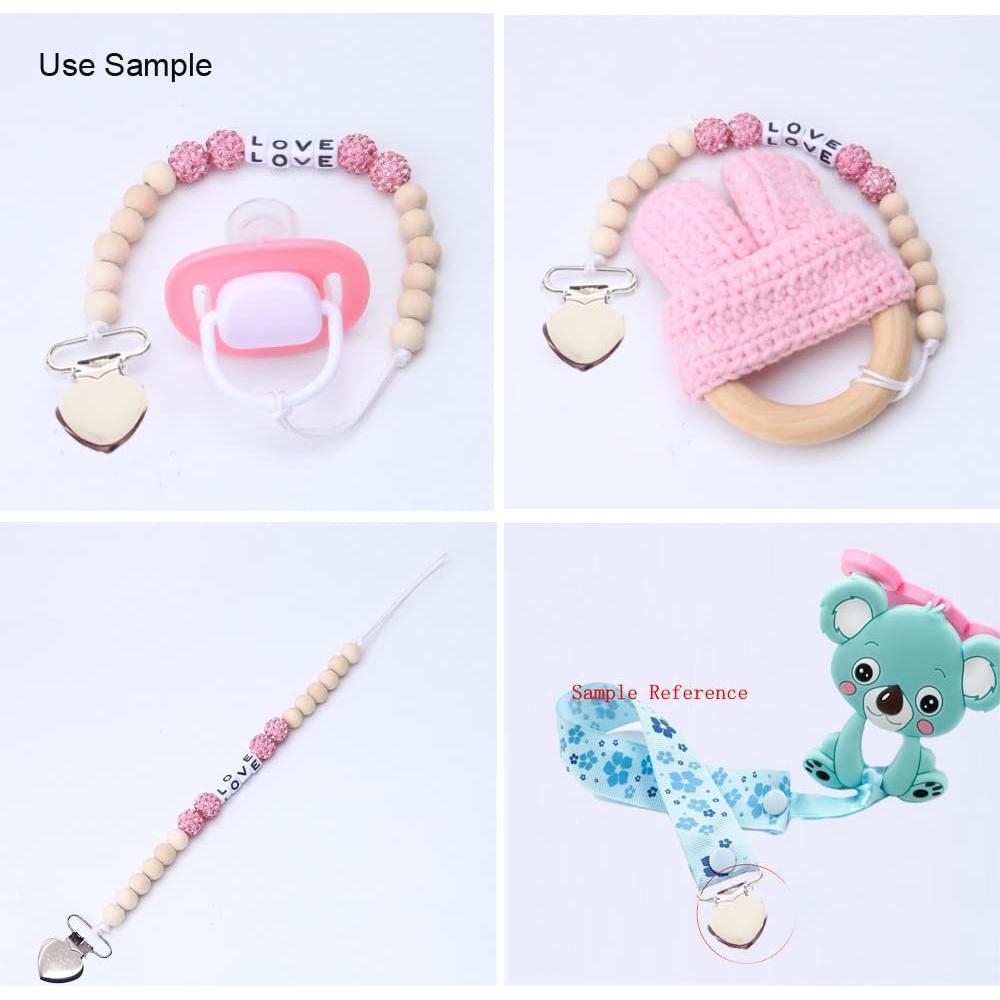 Clips de Suspensión de Corazón Plateado 10pcs - Metal y Plástico