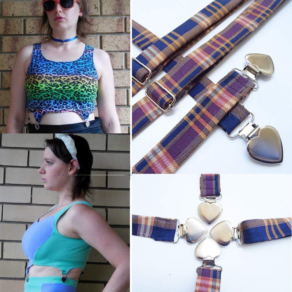 Clips de Suspensión de Corazón Plateado 10pcs - Metal y Plástico