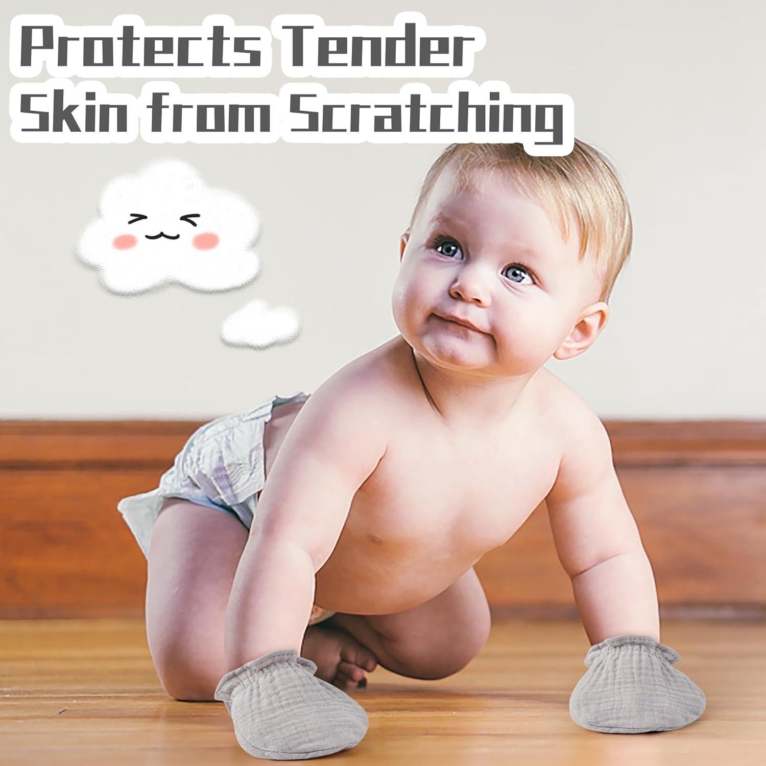 Mitones de Muselina Pro Goleem para Bebés 0-6 meses 100% Algodón