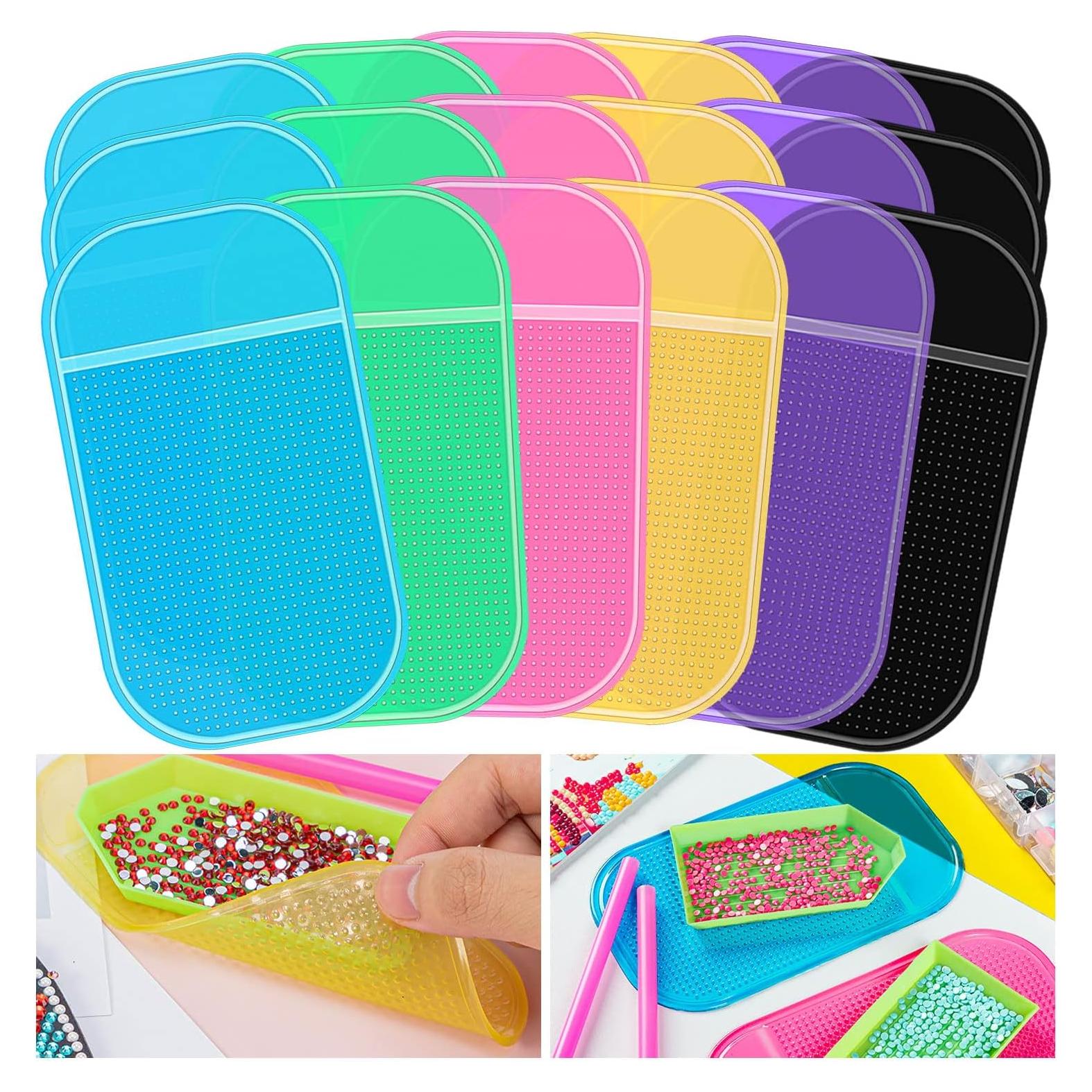 18 Almohadillas Antideslizantes CLESDF para Pintura de Diamante