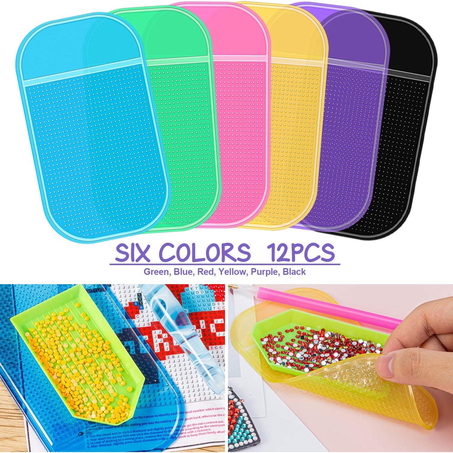 18 Almohadillas Antideslizantes CLESDF para Pintura de Diamante