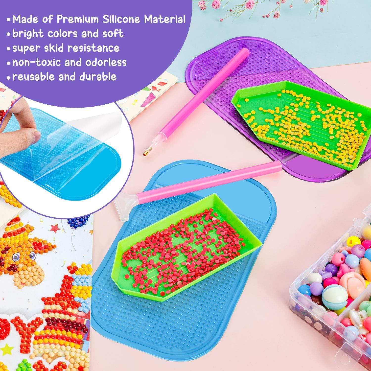 18 Almohadillas Antideslizantes CLESDF para Pintura de Diamante