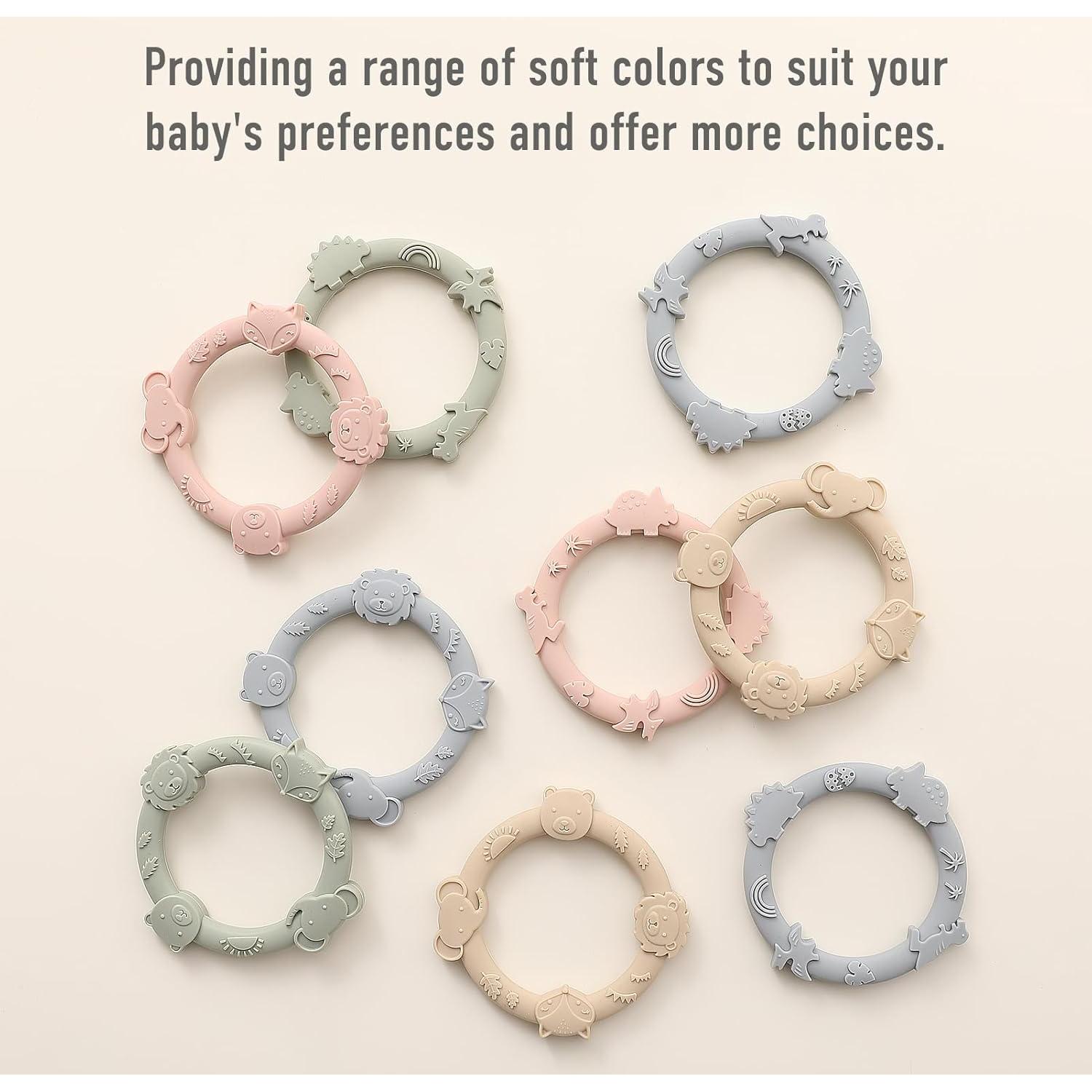 Mordedores de Silicona YIVEKO 3 Piezas Dinosaurio Bebé