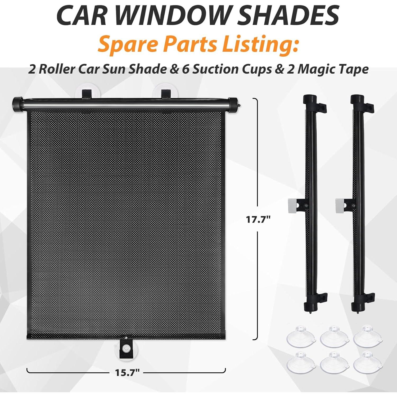 Sombrillas Retráctiles para Ventanas de Auto BOGI - 2 Piezas UV