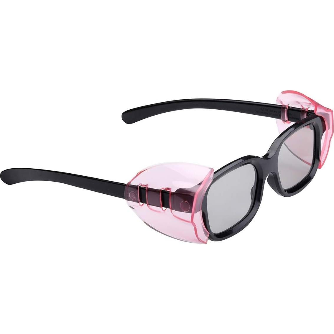 2 Pares de Protectores Laterales Rosa para Gafas de Seguridad