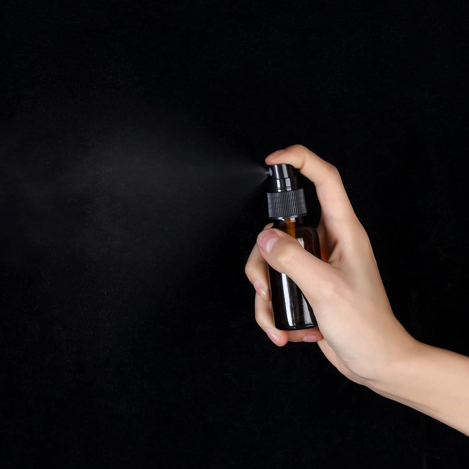 Botellas de Spray de Vidrio Ámbar 60ml YONKAN - Paquete de 12