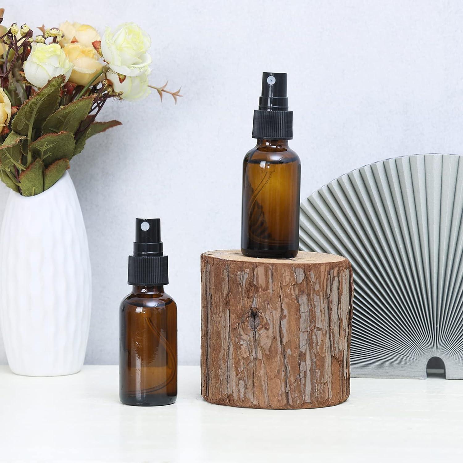 Botellas de Spray de Vidrio Ámbar 60ml YONKAN - Paquete de 12