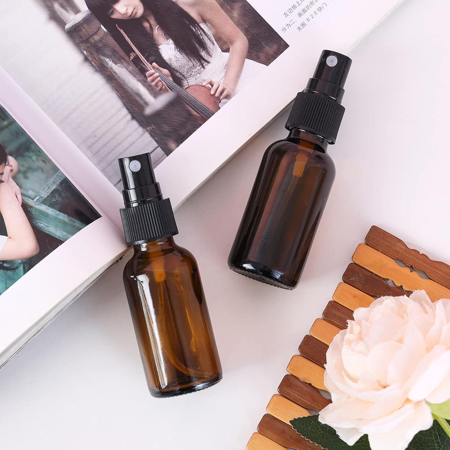 Botellas de Spray de Vidrio Ámbar 60ml YONKAN - Paquete de 12