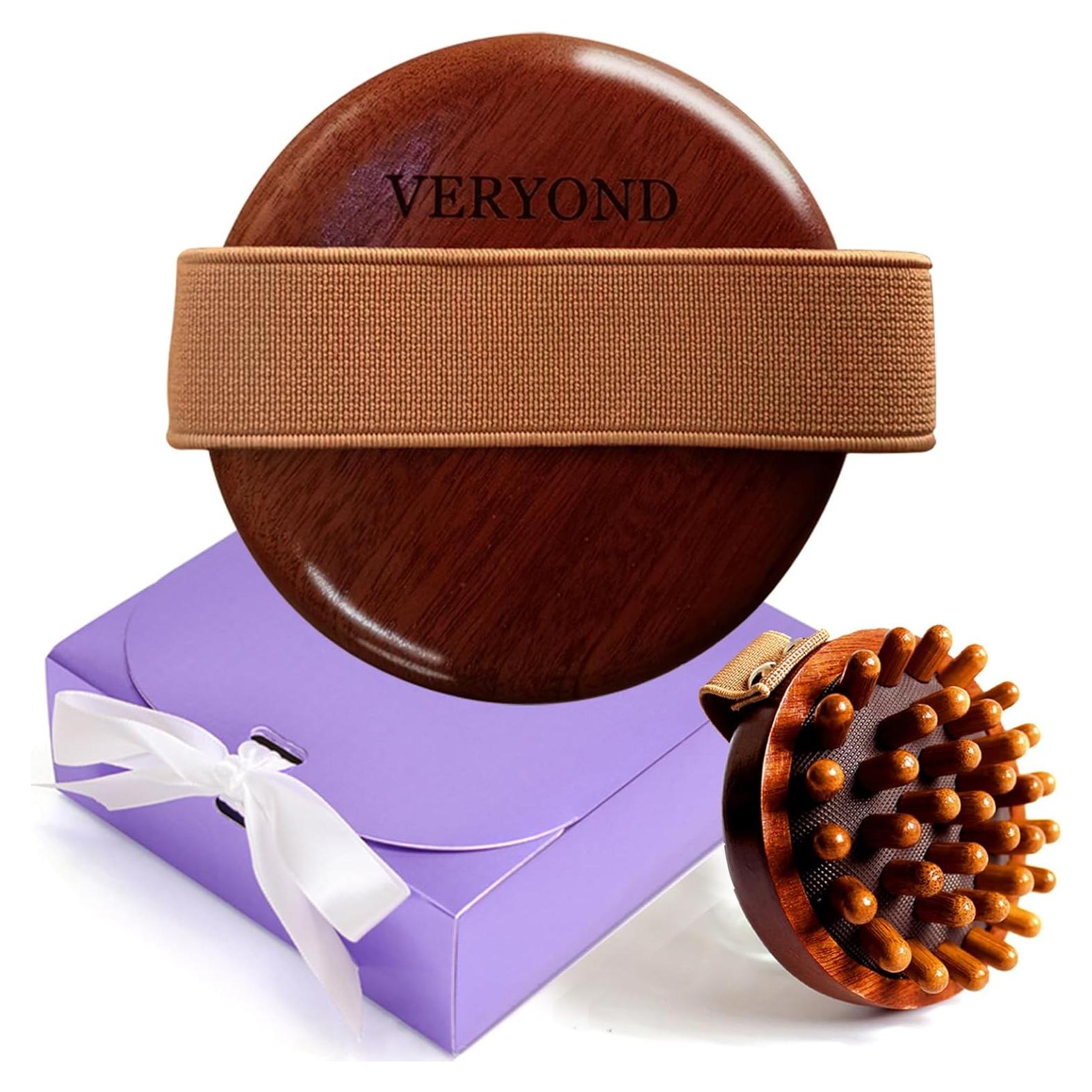 Cepillo de Masaje Anticelulitis Veryond de Madera Sapele 10cm